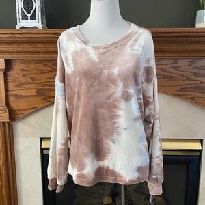 Ultra Flirt Velour Tie Dye‎ Pullover Sz. XL NWT